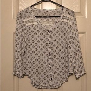 White button up blouse